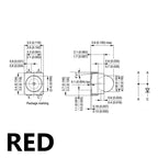 3v 1210 3528 Plcc-4 Three positive poles and one negati RED YELLOW BLUE Brake Lights And Turn Signals Led Chip Diode
