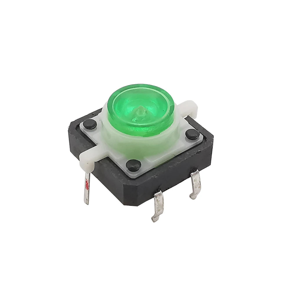 Tactile Push Button Switches 12x12x7.3mm 4 Pin Illuminated Tact Switch LED Light Button Reset Momentary Switches 12*12*7.3mm