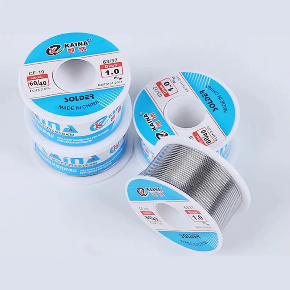 100G/50G CF-10 60/40 Solder Wire Tin 0.5/0.6/0.8/1.0/1.2/1.5/2.0mm Roll Clean Rosin Welding Core Soldering Wire Flux Reel Tube
