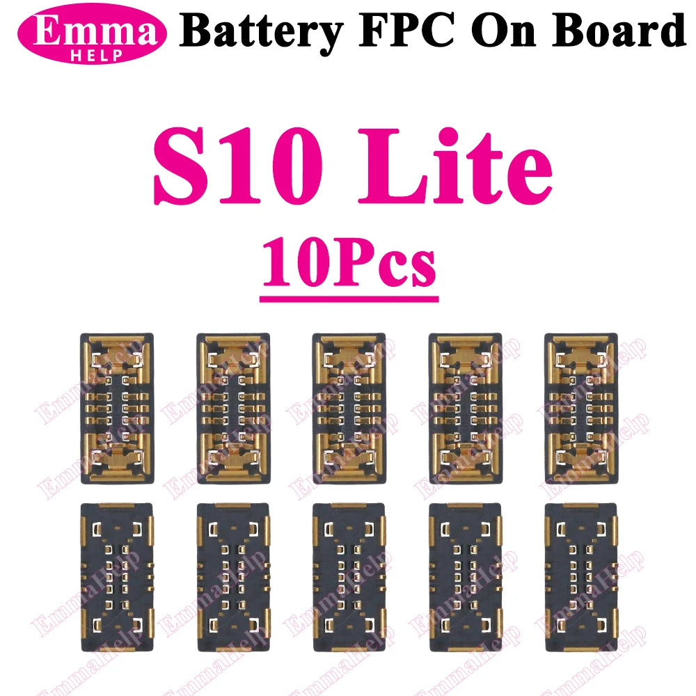 10Pcs Battery FPC Connector FPC for Samsung S24 S23 S22 S21 S20 S10 S10E Note 20 10 Plus S10 Lite On-Board Contactor Clip Plug