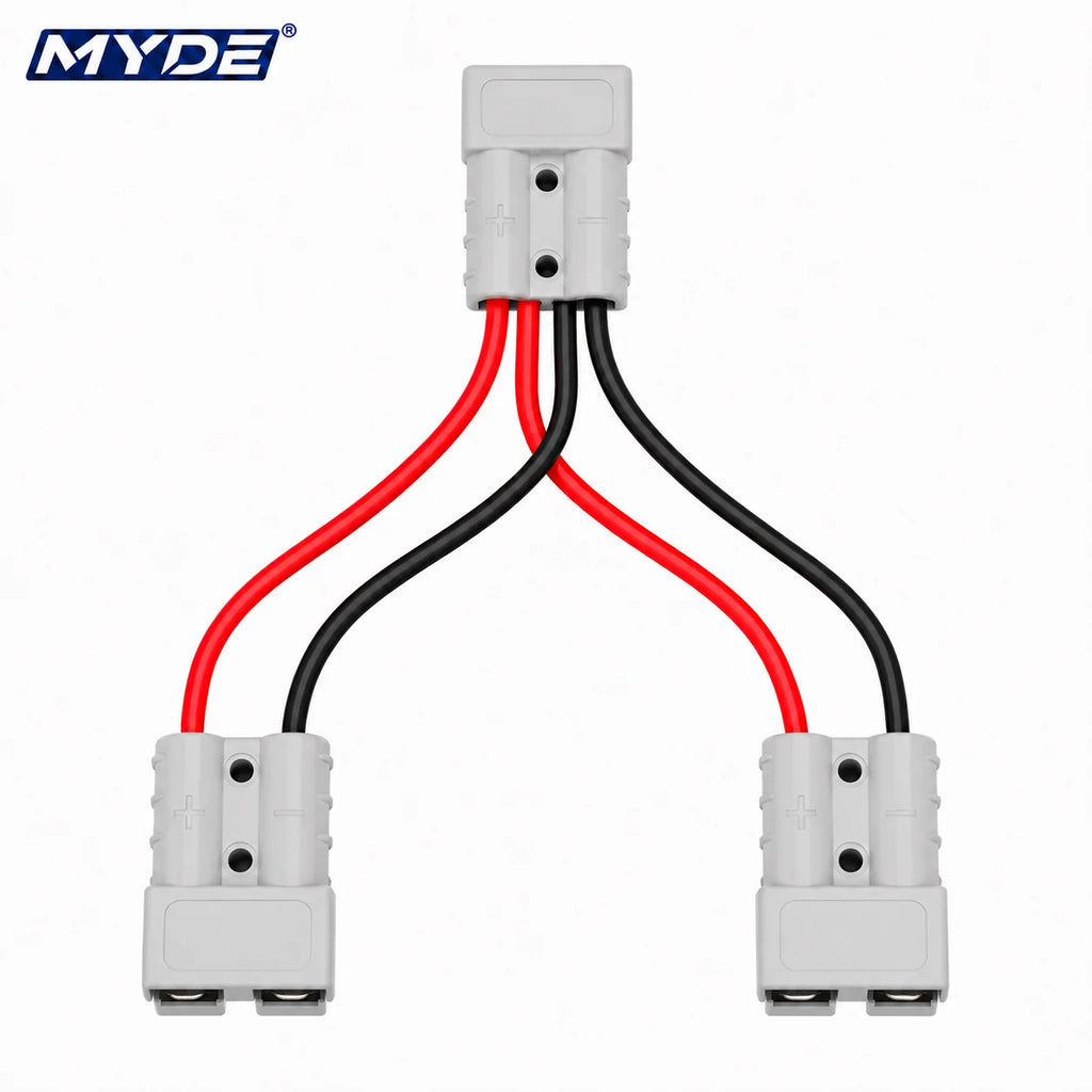 30-50cm 1-to-2 Anderson Connector Y Splitter Cable for RV, ATV, UTV, Tractors and Agricultural Machinery