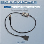 Light Sensor Switch Auto on Off Photocell Street Light Switch 5A Photo Control Photoswitch Sensor with Remote Control 3.7V-24VDC