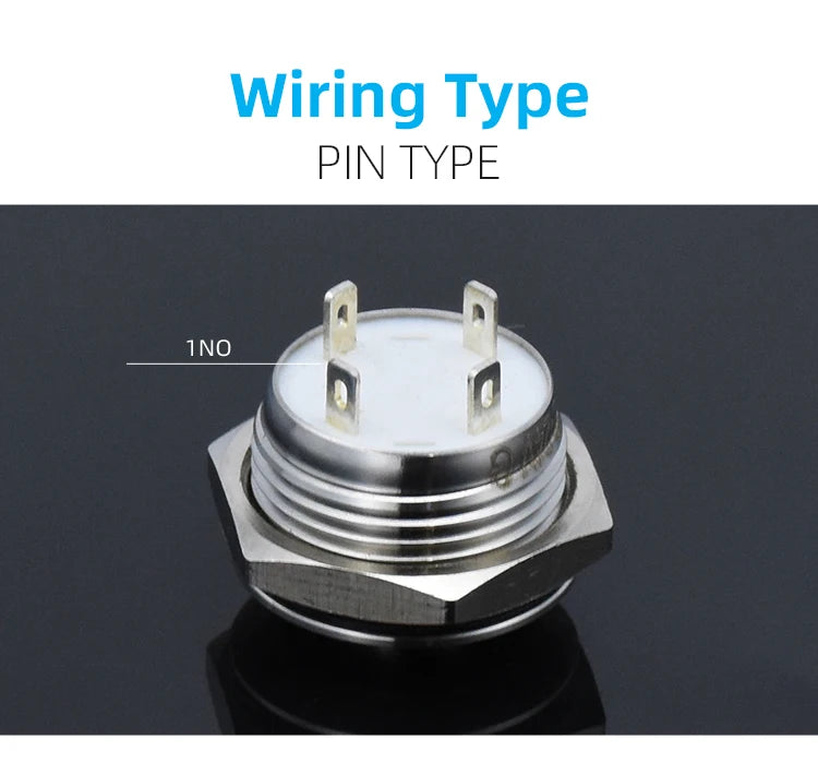 12mm 16mm 19mm 22mm Ultra-short Style Microtravel Stainless Steel Push Button Switch Led Lamp Self-reset/Momentary Normal Open
