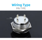12mm 16mm 19mm 22mm Ultra-short Style Microtravel Stainless Steel Push Button Switch Led Lamp Self-reset/Momentary Normal Open