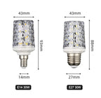 LED corn light bulbs E27 E14 30W 40W AC 220V 240V 5730 SMD LED crystal lamp 360 Beam Angle Replace Halogen Chandelier light