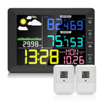 2025 Digital Thermometer Wireless Weather Station with 8.3'' Color Touchscreen 3-in-1 Thermo-hygrometer Sensor Dew Point Monitor