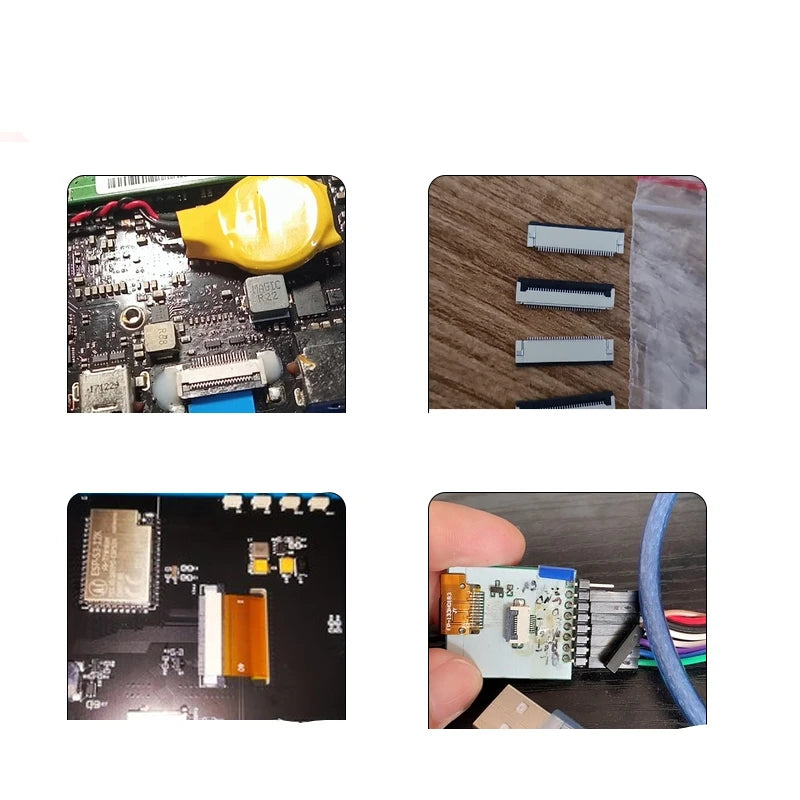 50Pcs/lot FFC FPC Connector 0.5mm 1.0mm 4P/6P/8P/10P/12/14/16/20/24/30/32/40P Pin Flip Type Ribbon Flat Connector Bottom Contact
