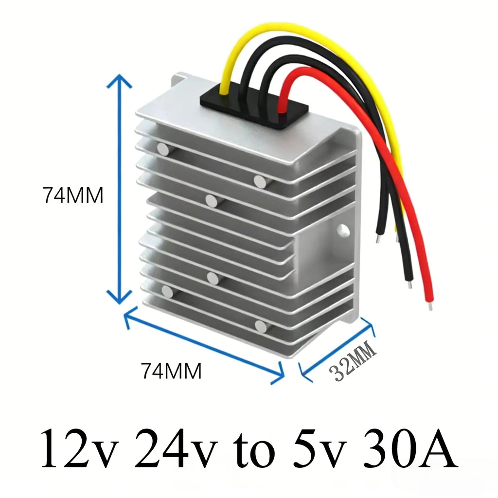 12V 24V to 5V 50A-1A Step Down Voltage Converter Voltage Reducer DC Converter Regulator 12 Volt to 5 Volt Buck Power Supply