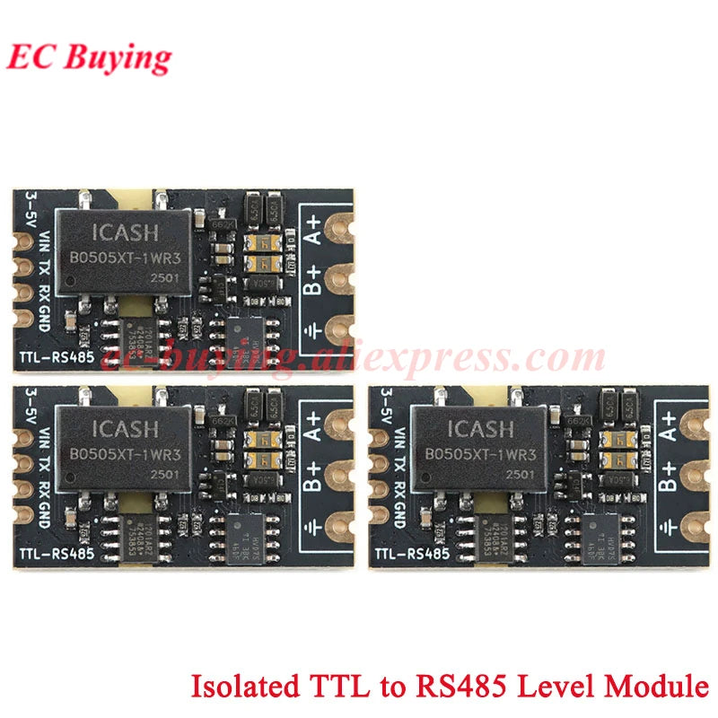 10Pcs/1pc Isolated TTL to RS485 Level Board Module Serial Automatic Reverse High Speed 2Mbps Half-duplex Communication Isolation