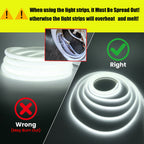 12V 24V 320Leds/M COB Neon Strip Waterproof 3000K 4000K 6000K Home Decor High Brighter Flexible Ribbon Rope LED Light 0.5M-20M