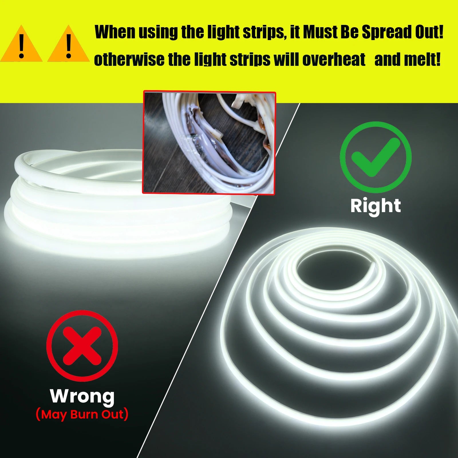 12V 24V 320Leds/M COB Neon Strip Waterproof 3000K 4000K 6000K Home Decor High Brighter Flexible Ribbon Rope LED Light 0.5M-20M