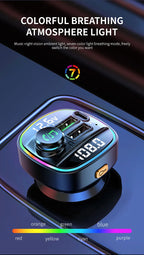 Bluetooth Handsfree FM Transmitter Car Radio Modulator MP3 Player With 22.5W USB Super Quick Charge Adapter for Car