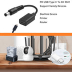 1pc USB Type C to DC 5.5mm X 2.1mm PD Trigger Power Charging Adapter Cable 20V 5A 100W 19-20V Laptop Drill Battery Router CCTV