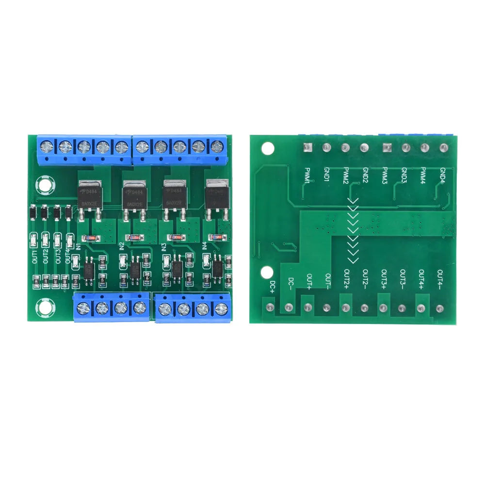 DC 3.7V~27V Optocoupler Isolated Driver Module 4 Channel MOS Tube FET Pulse Trigger Switch Controller Board for Motor LED Light