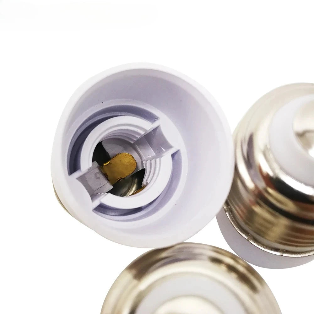 2pcs E27-E14 Lamp Holder Converter E14 Bulb Socket Adapter Fireproof Material Screw Mouth Lamp Socket Changer