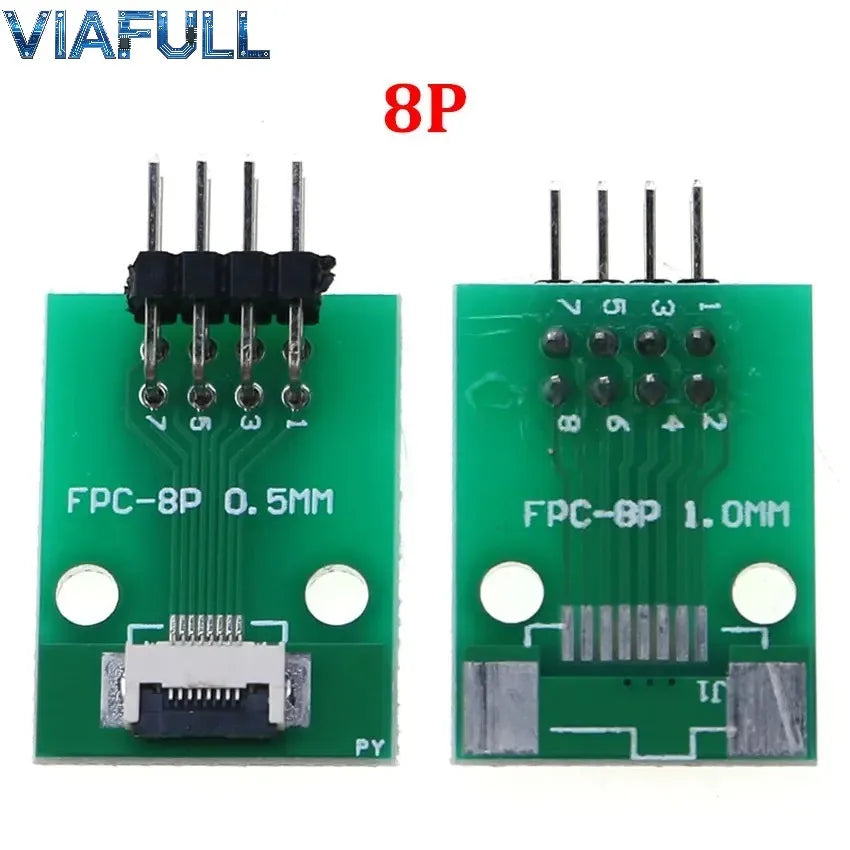 0.5mm FPC/FFC Breakout Board with Right Angle Male Pins, Pre-Soldered 2.54mm DIP Adapter for Flat Ribbon Cable, 4-80P