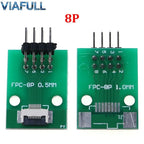 0.5mm FPC/FFC Breakout Board with Right Angle Male Pins, Pre-Soldered 2.54mm DIP Adapter for Flat Ribbon Cable, 4-80P