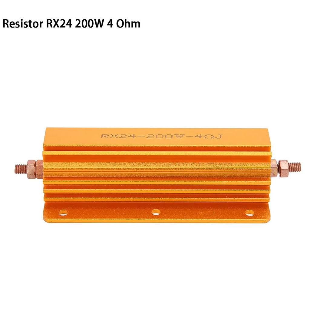 1pcs RX24 200W Aluminum Power Metal Shell Case Wirewound Resistor 1R 2R 4R 8R Ohm