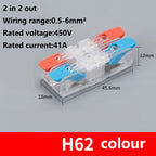 Quick Wiring Terminal Push-in Wire Connector Splitter Mini Universal High power Butt Terminal Block Led Light 1 in Multiple Out
