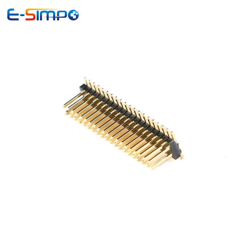 100pcs 1.27mm SMT Header Double Row SMD 2X3/4/5/10/20/25/40/50P Single Plastic Gold-plated B=4.3mm PCB Male Pin Header Connector