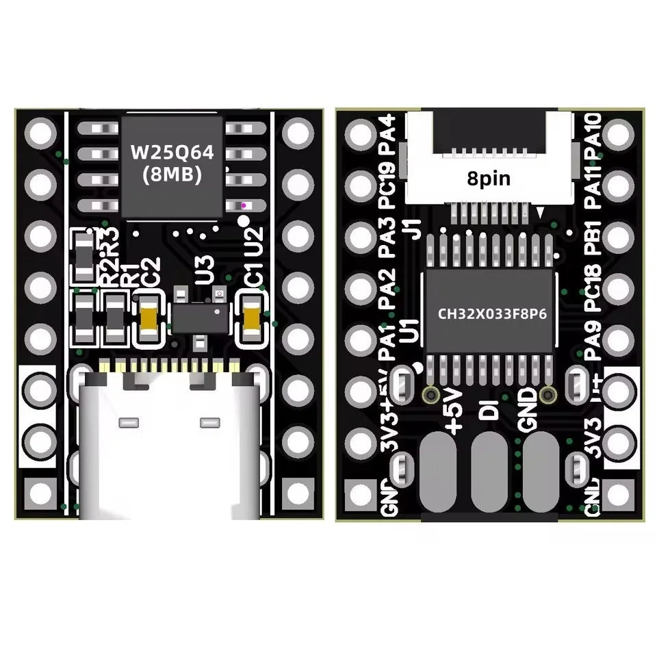 WCH CH32X033 Development Board Board CH32X033F8P6 Microcontroller 8MB Flash Chip Core Board