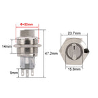 Rotary Switches Knob DPDT/SPDT 2/3 position 16/19/22MM Latching Waterproof Metal Selector Light Electric On Off 5V12V220V 2NO2NC
