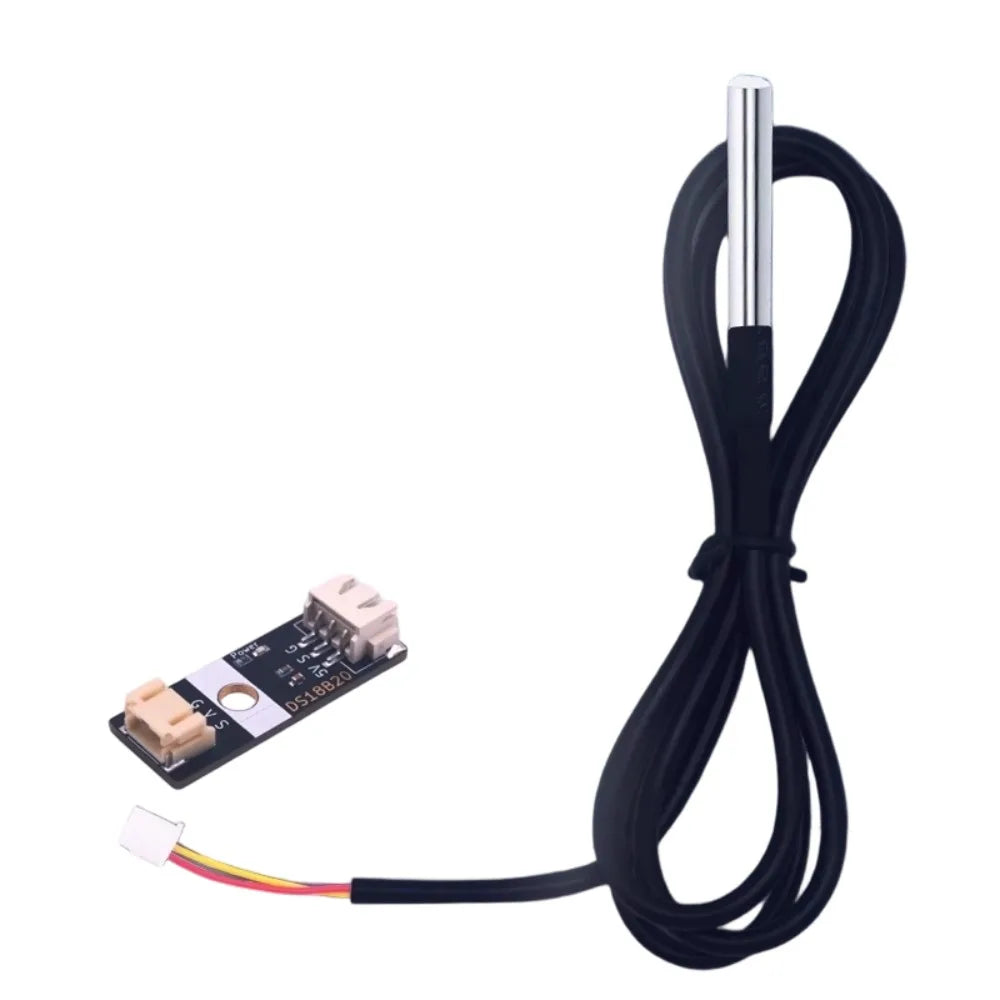 Stainless Steel Waterproof PH2.0 DS18B20 Digital Temperature Sensor Probe with 1m Cable for Arduino ESP32 Microbit Raspberry Pi