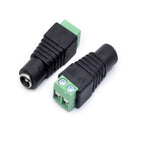 Male and Female Welding-Free DC Plug 5.5x2.1mm 2.5mm Welding-Free DC Female Head Green Terminal Monitoring Power Plug Push-But