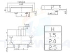 50PCS Mini 7-Pin On/Off 1P2T SPDT MSK-12C02 SMD Toggle Slide Switch For MP3 MP4