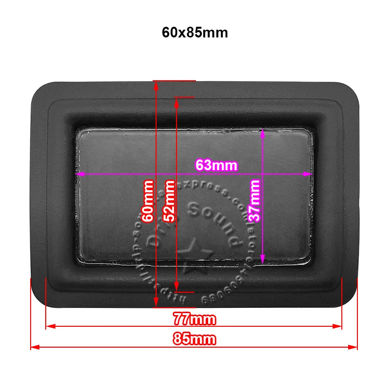 2pcs 32x58mm/36x86mm/50x65mm/59x69mm/60x85mm Square Speaker Passive Radiator Auxiliary Bass Woofer Rubber Vibration Plate