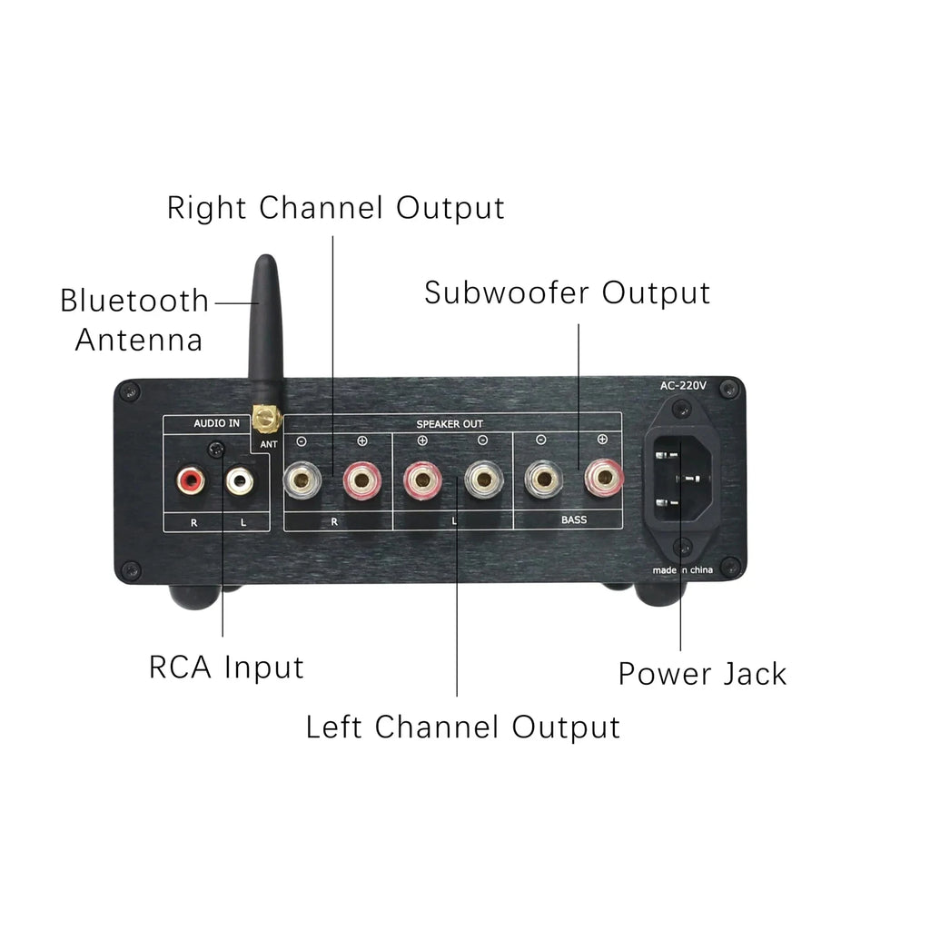 YJCO TPA3255 Bluetooth Power Amplifier 300Wx2+600W 2.1 QCC3034 QCC3084 PCM5102 Decoder LLC Built-in LLC Switching Power Supply