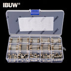 150Pcs 15value 5x20mm 6x30mm Glass Fuse Assorted Kit Box 0.25A 0.5A 1A 2A 3A 5A 8A 10A 15A 20A 30A