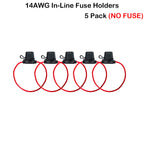 2PCS Inline Fuse Holder 10/12/14/16/18AWG Car Gauge Inline Fuse ATO/ATC Standard Blade Fuse 5A 10A 15A 20A 30A 40A Fuse Holders