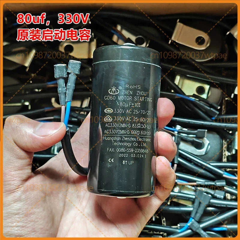 2pcs for JKD refrigerator freezer compressor original capacitor 80uf 330V