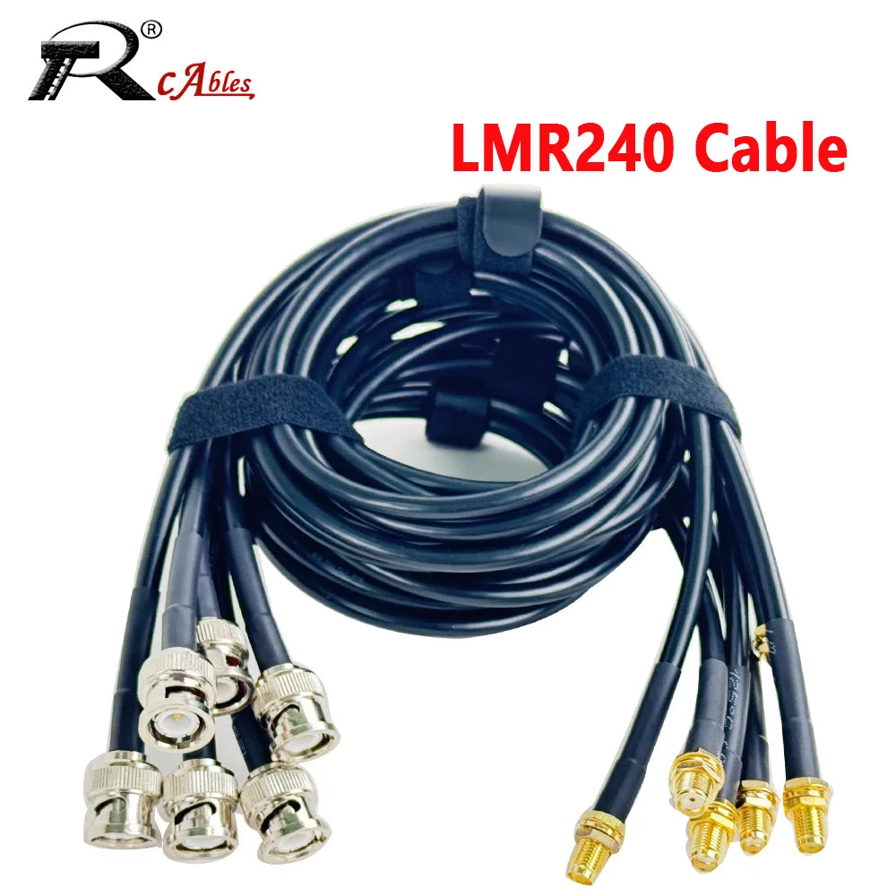 1PC Connector SMA to BNC RF Coaxial  LMR240 Cable 50 Ohm RP SMA Male SMA Female to N Male Connector For Antenna Extension Cable