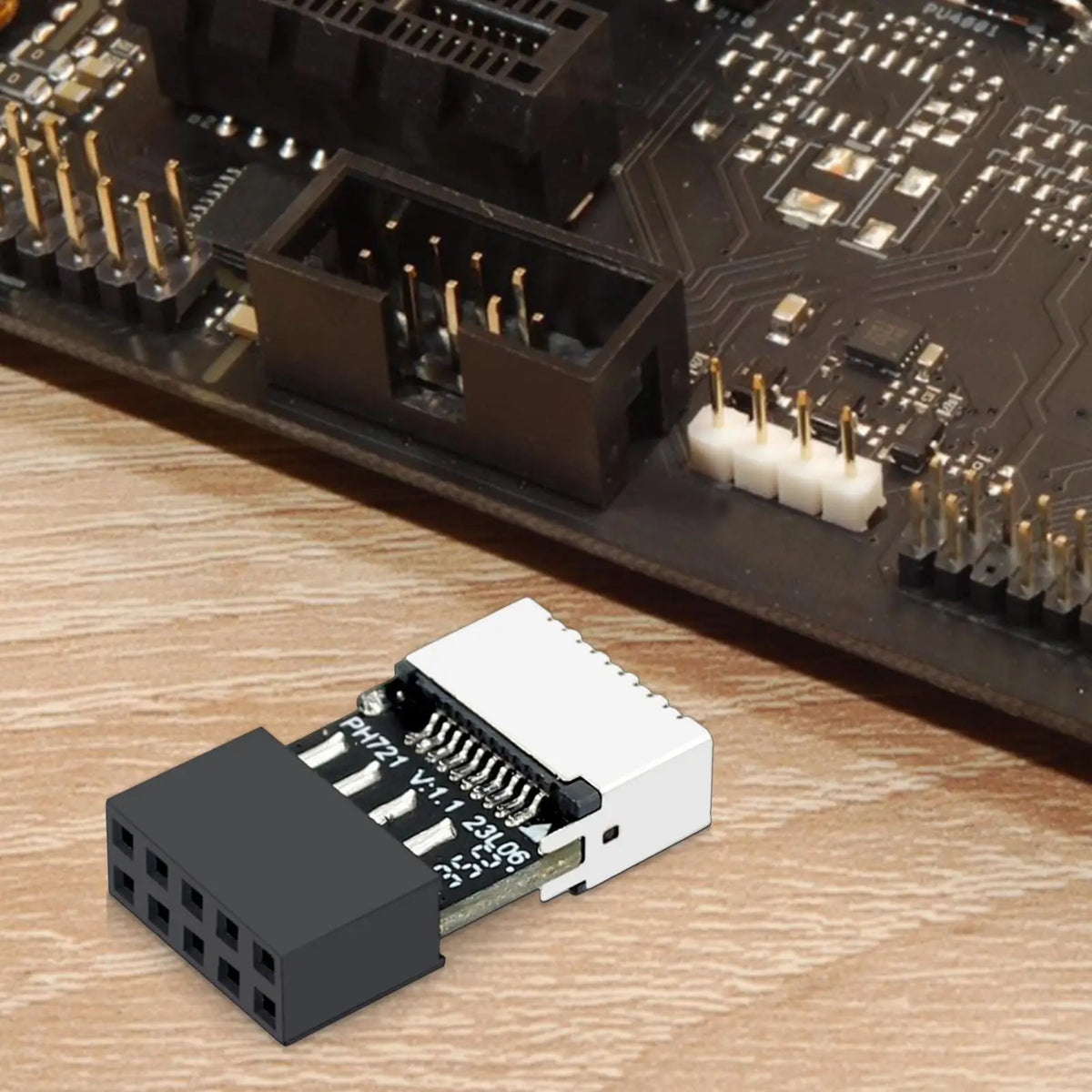 1pcs USB 2.0 to USB 3.2 Gen 1 Header Adapter for Mainboard with Type E Key-A Female Front Panel Socket to 9 Pin Header Internal