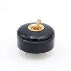AC 250V Vintage Ceramic Toggle Switch Brass Lever Rocker Retro ON OFF Wall Switch Classical Lamp Switch