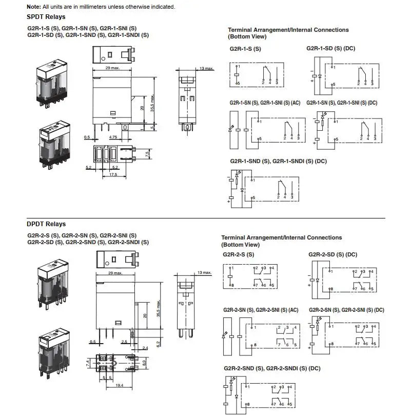 10pieces Omron G2R-1-SN G2R-1-SND DC24(S) AC220(S) Authentic Original Micro Voltage Power Relay G2R-1-SN(S) 24VDC 220VAC