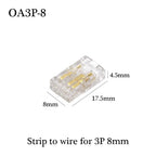 COB LED Wire Connector 5 8 10mm Connection Solderless Mini Buckle FCOB RGB CCT LED Strip Lights 2 3 4 Pin No Dark Area Connector