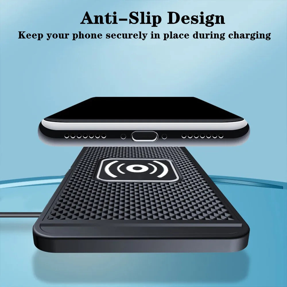 Car Wireless Charger for Samsung Galaxy S24 S23 S22 Induction Fast Car Charging Pad for iPhone Xiaomi Mobile Phone Car Charger