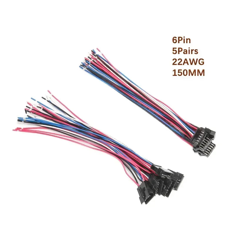 5/10 Pairs JST SM 2.54mm Pin Connector Set Male to Female Electrical Cable Wire Connector for DIY Projects 2P to 9P