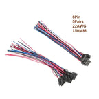 5/10 Pairs JST SM 2.54mm Pin Connector Set Male to Female Electrical Cable Wire Connector for DIY Projects 2P to 9P