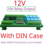 8AI-8DI-8DO Multifunction IO Expanding Module for ARDUINO NANO V3.0 RS485 Modbus RTU Open PLC LED Current Voltage Sensor