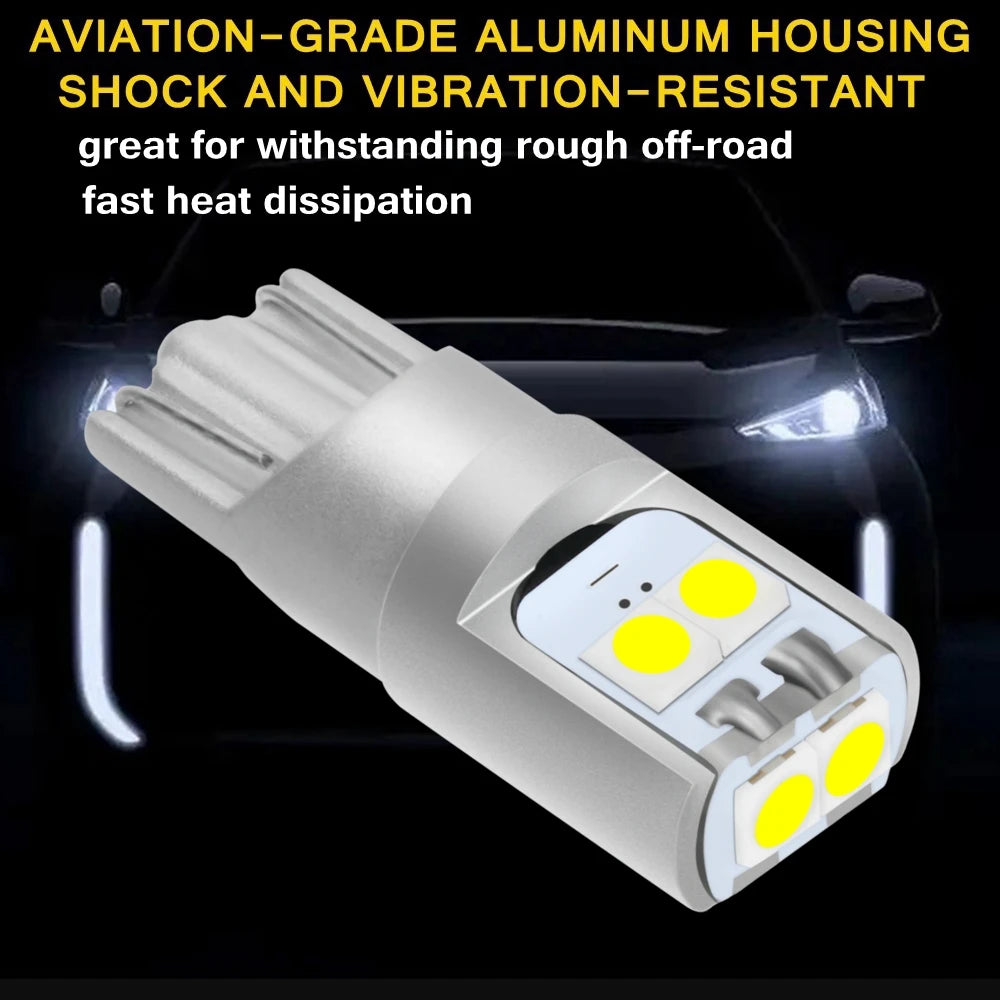 2PCS T10 W5W Super Bright High Quality LED Parking Lights Car Dome Reading Lamps WY5W Auto Turn Side Bulbs Warm White Red Yellow