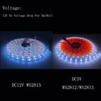 WS2815 Smart Full Color RGB LED Lights Strip 1M-5M 30/60/74/96/144 LEDs/m Individually Addressable IC LED Strips IP30 IP65 IP67