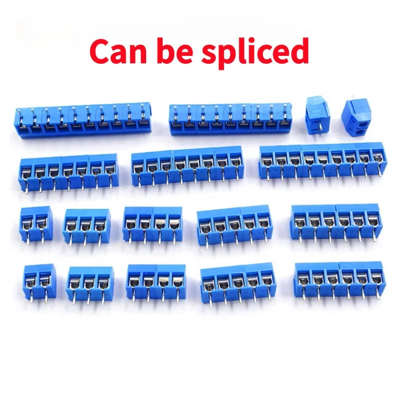20PCS/lot 5 mm KF301 - 2P 3P MF 301 - 2 3 Pin Can be spliced Screw Terminal Block Connector 5.0mm Pitch