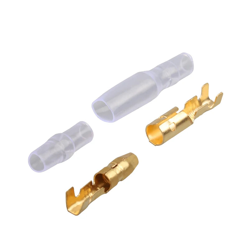 20 Sets 4mm Auto Electrical Connectors Male Female Wire Terminals with Insulation Cover for Car Motorcycle Wiring Harness