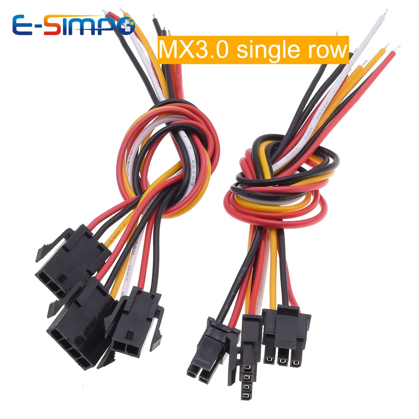 1Set MX3.0mm 43645/43640 Terminal Cable Single Row 2P~6P Small 5557 Male+female Docking Plug Connector with 30CM 22AWG Cable