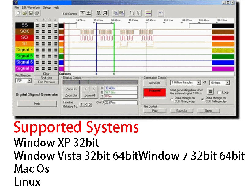 USB Logic Analyzer Microcontroller for ARM FPGA Debugger 24M Samples 8 Channels