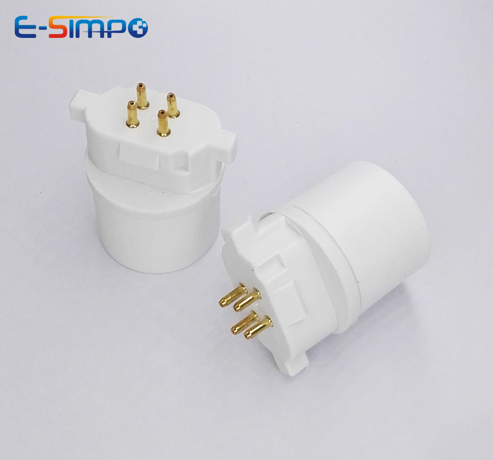 2pcs GX10Q to E26 Light Socket Adapter 4Pin CFL GX10Q to E26/E27 LED Lamp Base Holder Converter Need Bypass Ballast